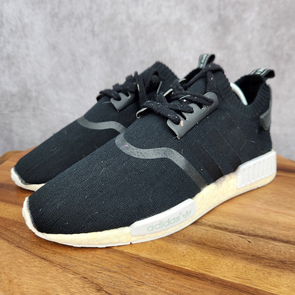 Adidas NMD R1 Primeknit Sneakers Mens‎ 9 Black Low Top Casual Shoes S81848 - Picture 5 of 11